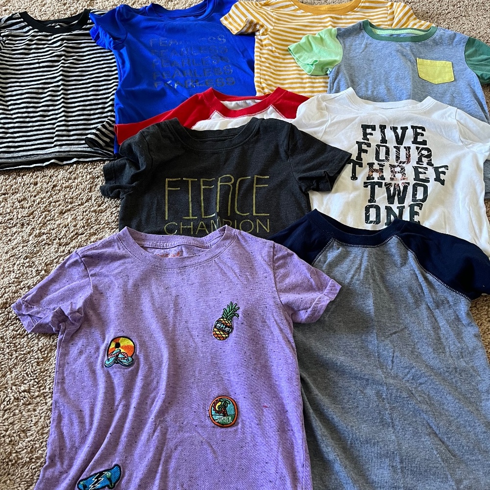 4T toddler boy short sleeve tshirts - 9 shirts